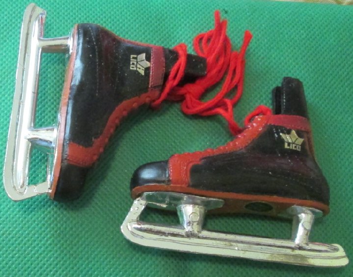 Vintage Mini Miniature LICO Ice Skates 3" made Western Germany