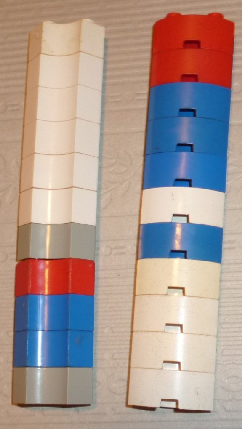 LEGO Parts lot of 22 Brick 2 x 2 Corner Round, mixed colors - Click Image to Close