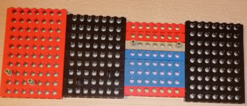 LEGO Parts lot of 36 Technic Bricks with Holes 1x 8 mixed colors
