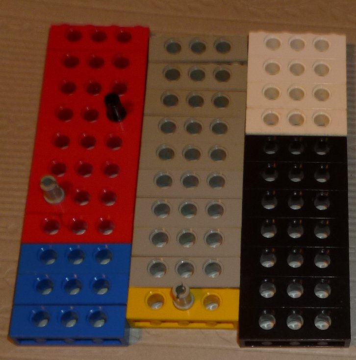 LEGO Parts lot of 32 Technic Bricks w/ Holes 1 x 4 mixed colors