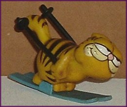 GARFIELD Cat PVC Figure SKIER Skiing