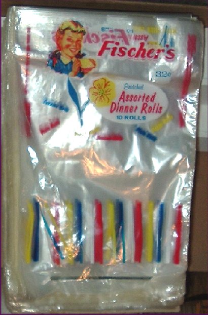 Vintage FISCHER'S Dinner Rolls Plastic BAGS Huge Lot