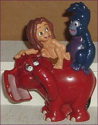 TARZAN PVC Figure BOY TERK TANTOR 4", Disney