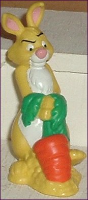 POOH Friend RABBIT PVC Figure w/Carrot Disney