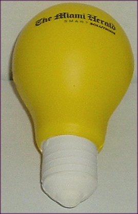 Advertising STRESS Toy Light Bulb MIAMI HERALD Newspaper