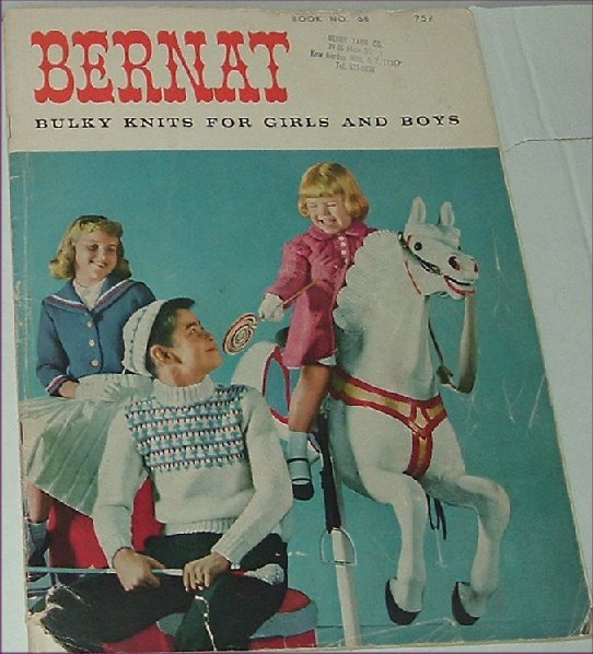 Vintage 1958 KNITTING Patterns Book BERNAT Children