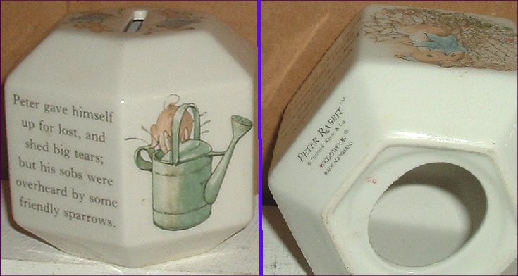 WEDGWOOD England Beatrix Potter PETER RABBIT Bank WEDGWOOD England Beatrix Potter PETER RABBIT Bank