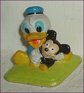 DONALD DUCK PVC Figure w/Mickey 1984 Disney