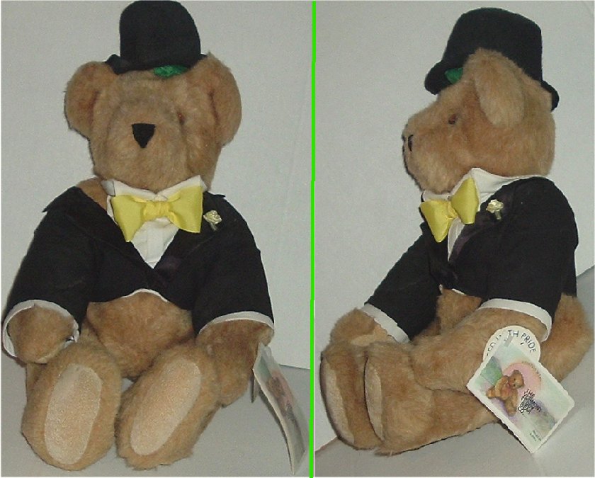 Vintage 1992 VERMONT Teddy Bear Plush Wedding GROOM