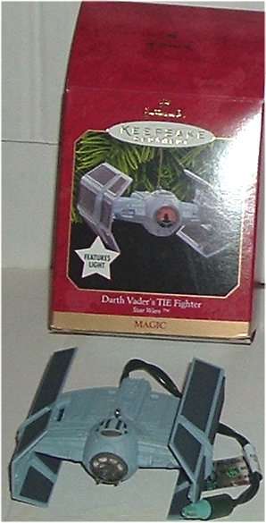 1999 Star Wars Darth Vader TIE FIGHTER Hallmark Orn MIB