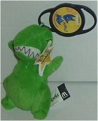 MCD McDonalds NEOPETS Mini Plush Green GRARRL clip-on