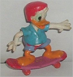 DONALD DUCK PVC Figure on Skateboard 2" Disney Applause