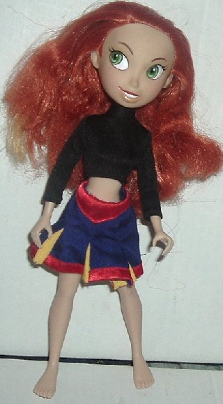 KIM POSSIBLE Vinyl Doll 10", Disney cheerleader outfit
