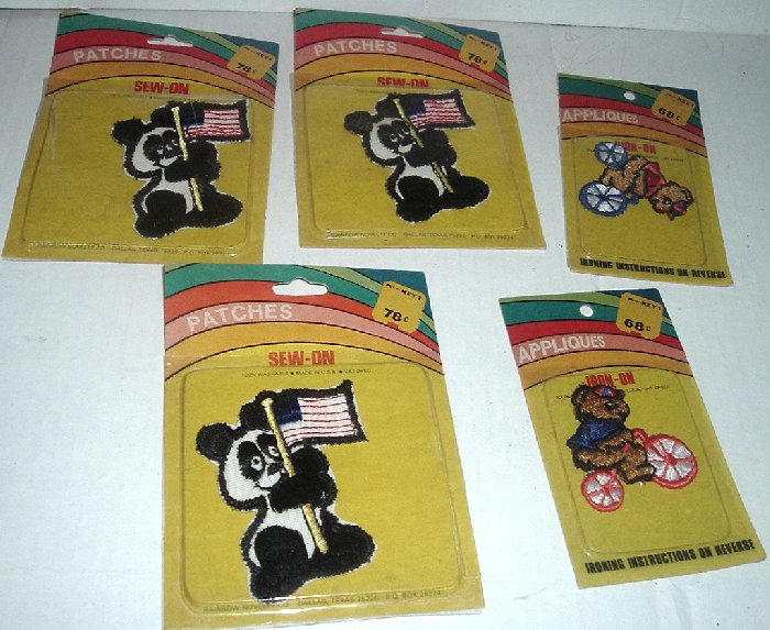 Lot of 5 Iron On APPLIQUES & Sew On PATCHES MIP