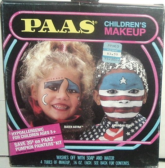 Vintage 1988 PAAS Children Halloween MAKEUP Kit MIB