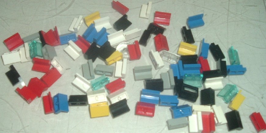 LEGO Parts lot of 84 PANEL 1 x2 x1 mixed colors