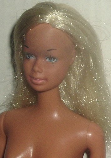 Vintage BARBIE Doll TNT Malibu blonde hair nude Korea