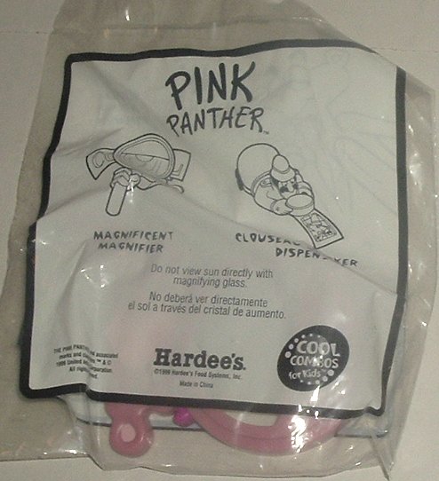 PINK PANTHER'S Magnificent Magnifier Toy Hardee's MIP - Click Image to Close