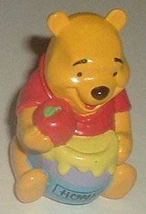 Winnie The POOH PVC Figure w/apple & hunny 2.25" Disney