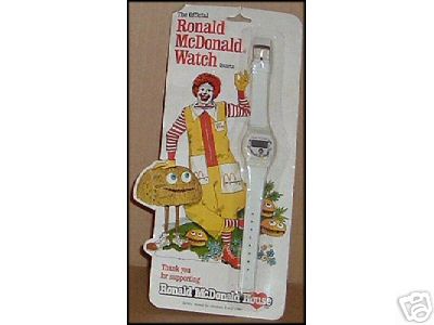 1984 RONALD MCDONALD McDonalds WATCH, MOC