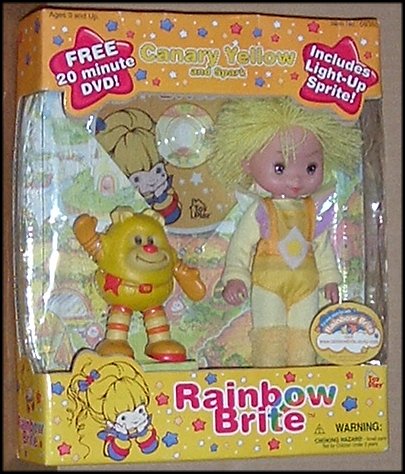 2003 Rainbow Brite Doll CANARY YELLOW & SPARK w/DVD MIB