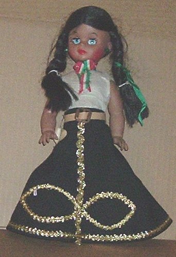 Cute Vintage Vinyl Doll COWGIRL 13" Dressed